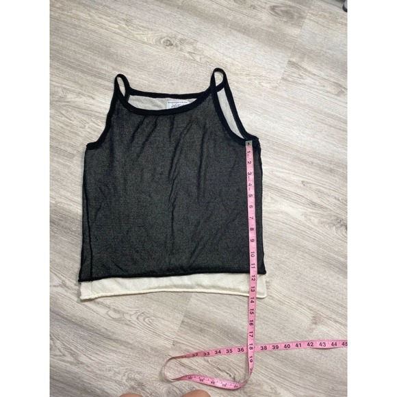 Lord & Taylor Black & White cami blouse top Size medium - Picture 9 of 12